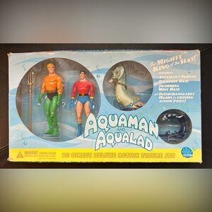 DC DIRECT AQUAMAN AND AQUALD DELUXE ACTION FIGURE SET VINTAGE